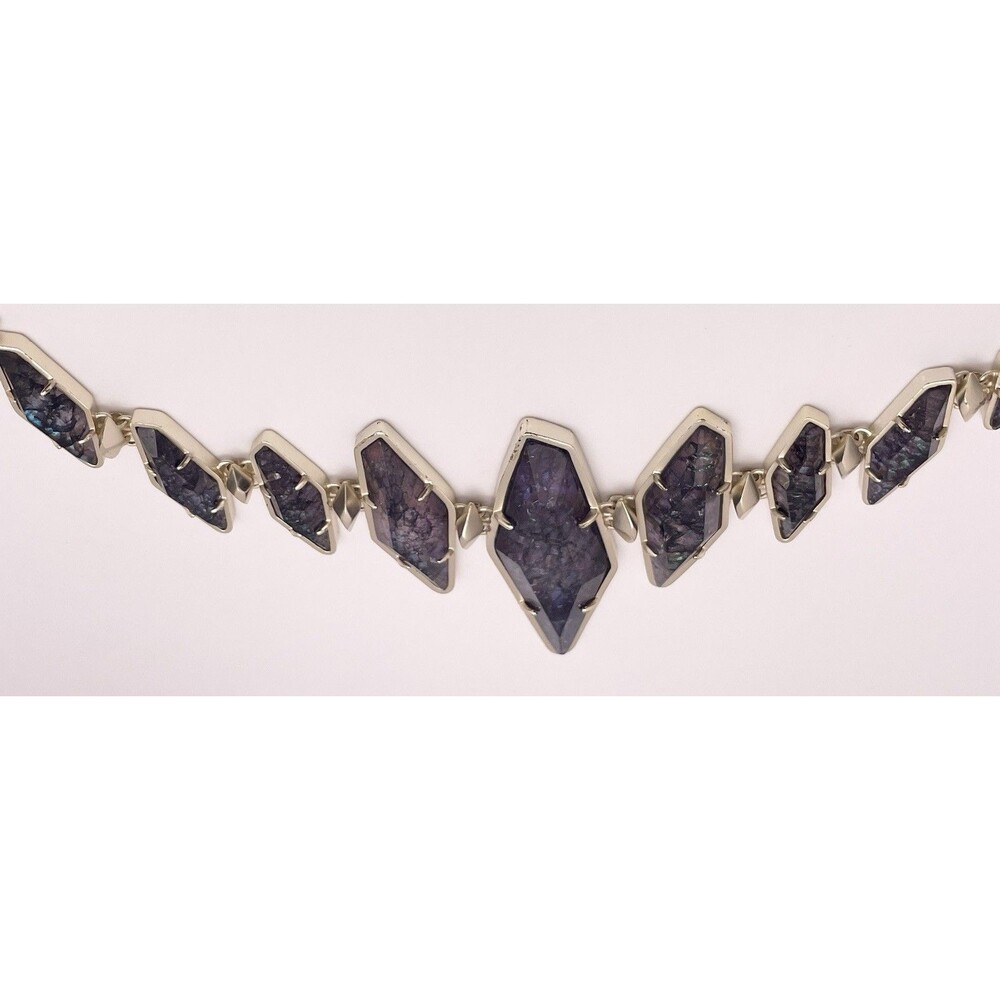 Kendra Scott Berniece Gold Tone Graduated Geometric Necklace - Picture 7 of 7